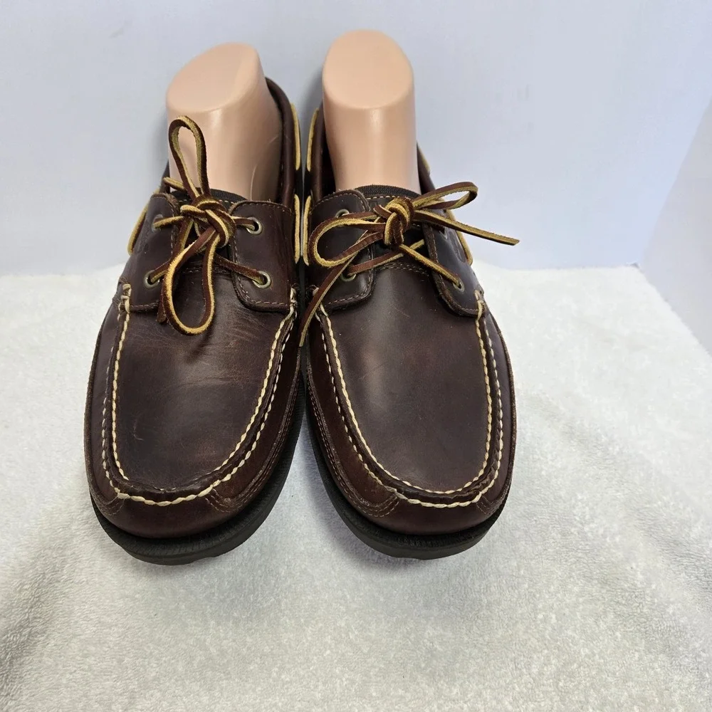 Timberland Men's Brown Leather Classic 2 Eye Boat Shoes Sz 11 Loafers 70521